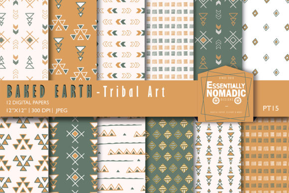Download Geometric Tribal Art Digital Paper - Premium Bundle