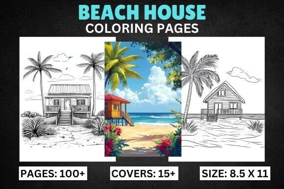 Download Beach House Coloring Book Pages - Premium Resources