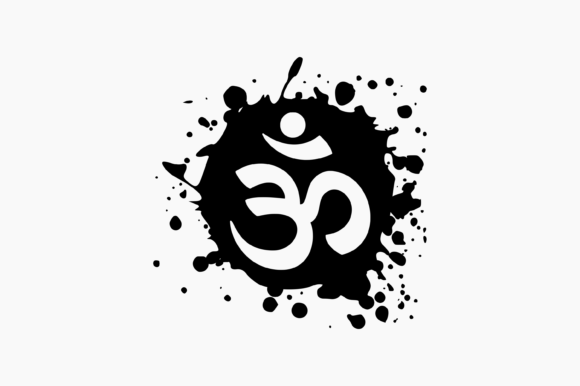 Download Om Spiritual Symbol Splat Ink - Spiritual symbol Collection