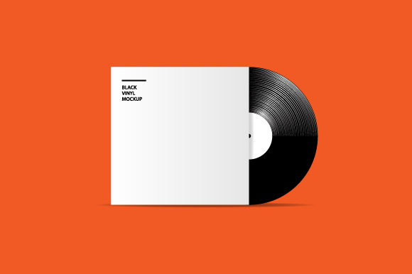 Download Mockup Black Vinyl Design Template - Vinyl design Collection